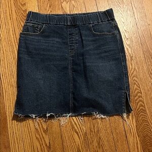 EUC JAG Jeans Denim Skirt Lined Skort Raw edge size 10